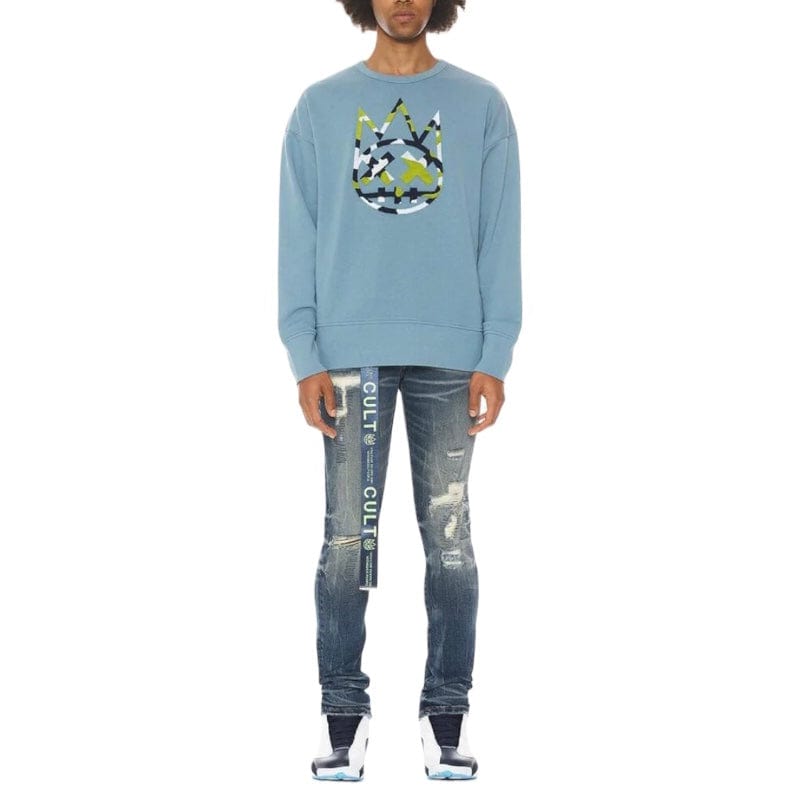 Cult Of Indivudality Crewneck (Blue Heaven) 622B10-FC18B