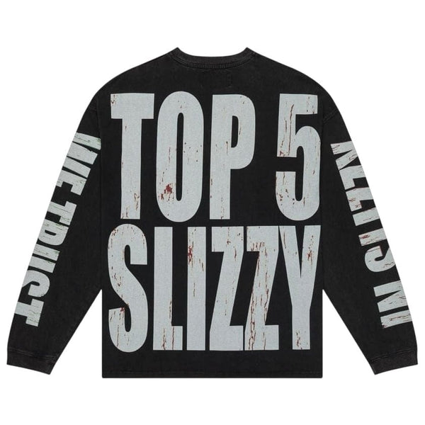 Godspeed Top 5 Slizzy LS T Shirt (Black Wash)