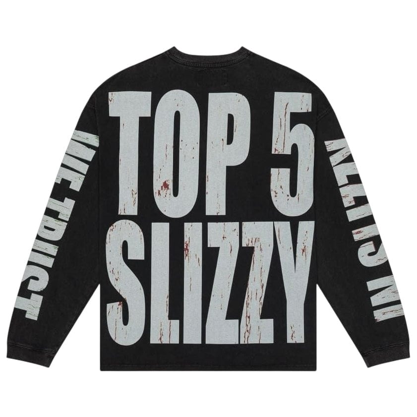 Godspeed Top 5 Slizzy LS T Shirt (Black Wash)