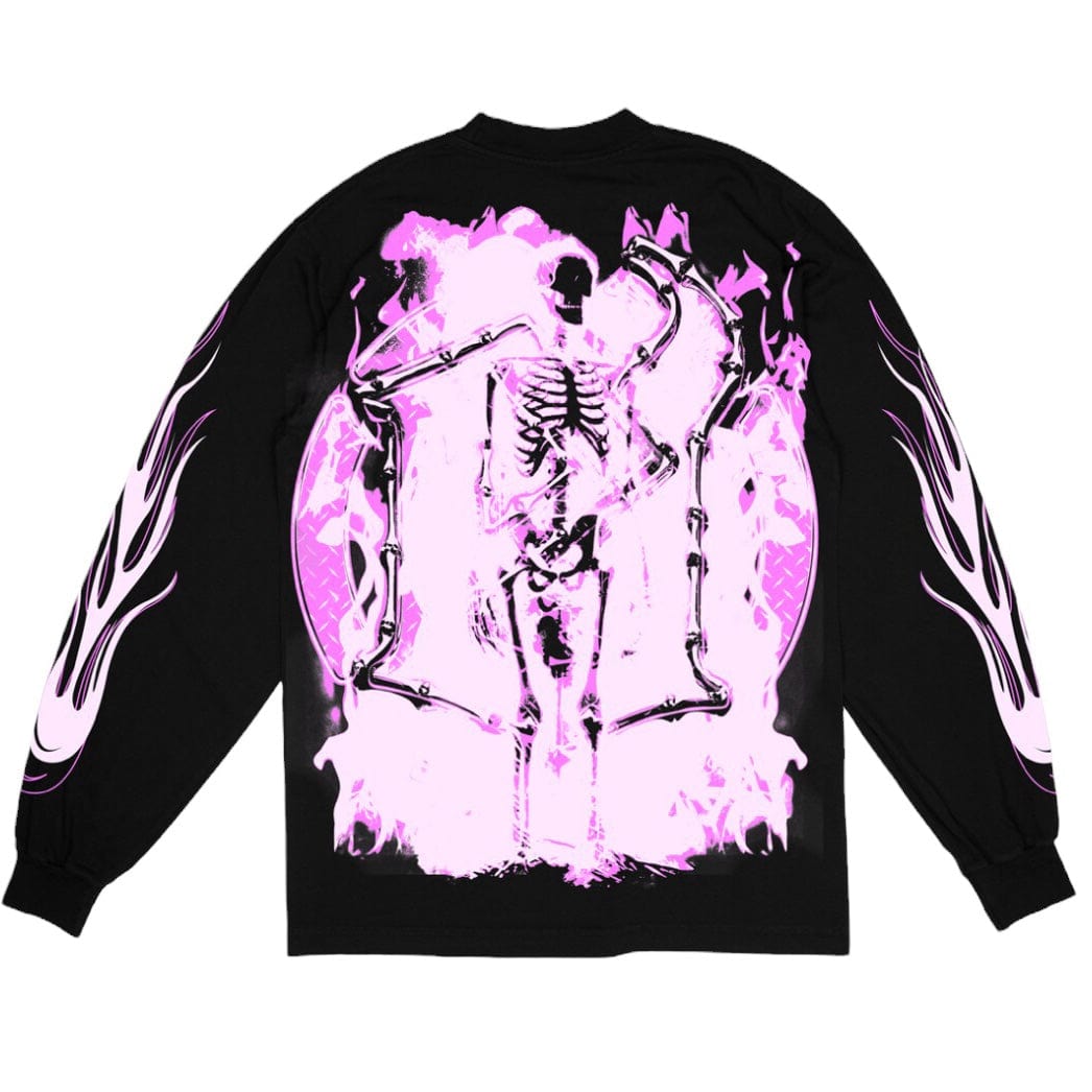 Evil Vice Watch Me Burn Long Sleeve Sweatshirt (Black) W25-19