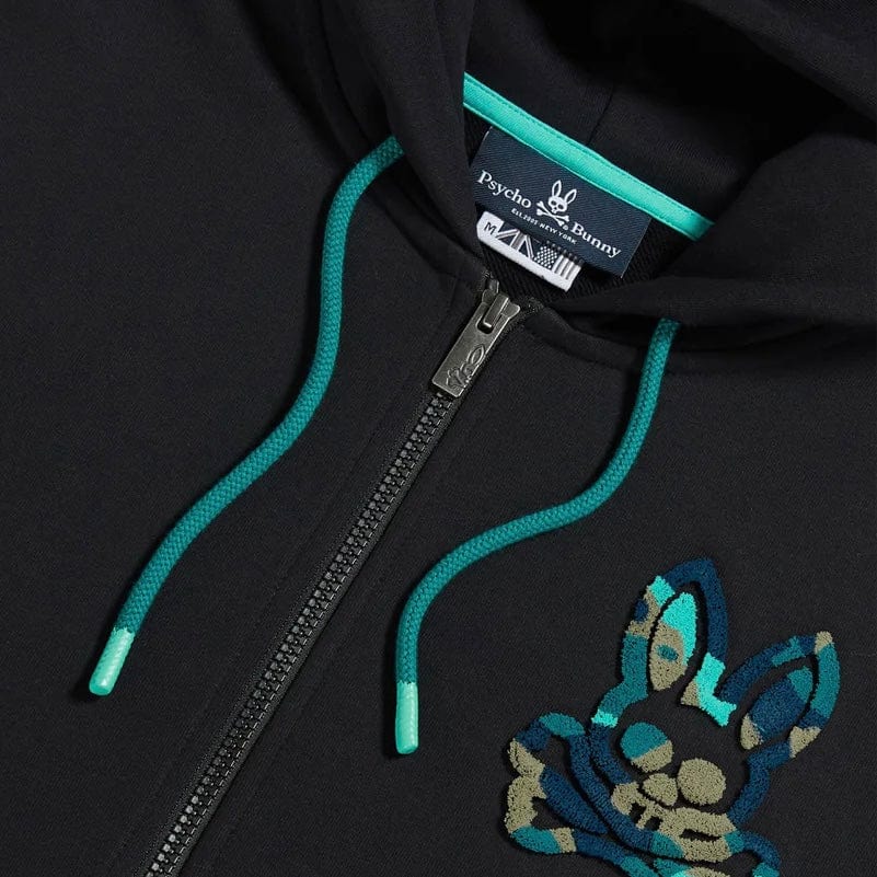 Psycho Bunny Howgate Camo Hoodie (Black) B6H209Q1FT