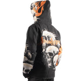 Majestik Rockon Rhinestone Tapestry Jacquard LS Hoodie (Black) TH2482