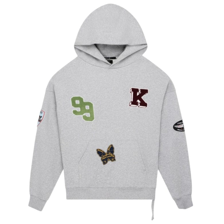 Ksubi Patched Ekcess Hoodie (Grey Marle) MFA25FL014