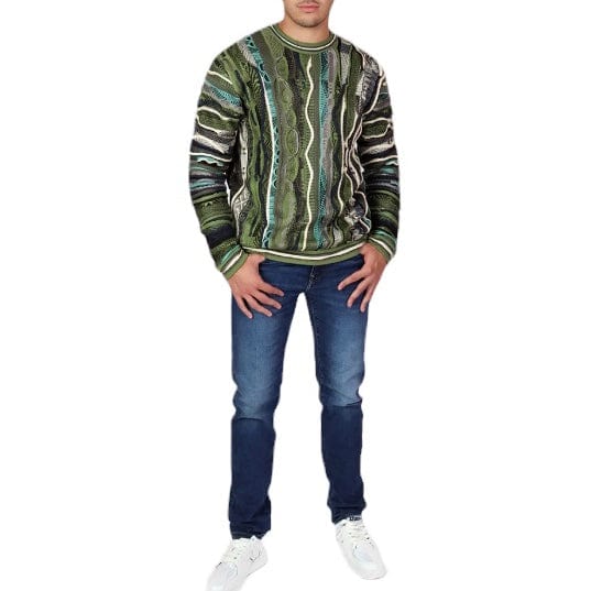 Coogi Melbourne Crewneck (Olive Multi) C24205