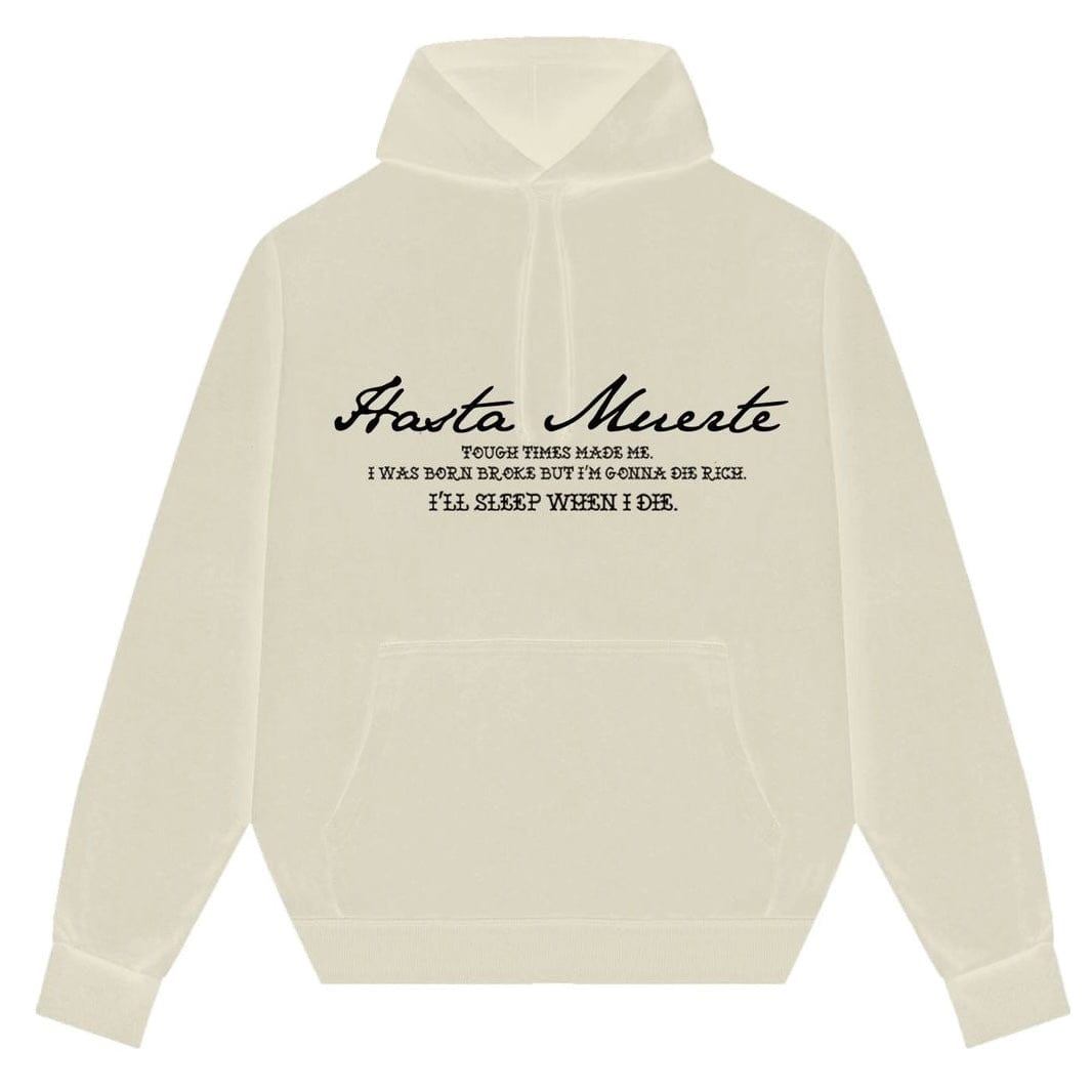 Hasta Muerte Red Shaded MM Tattoo Hoodie (Sandshell)