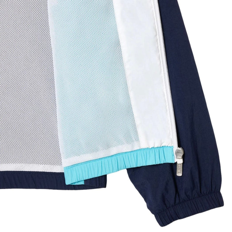 Boys Lacoste Colorblock Zip-Up Jacket (Navy Blue/White) BJ1129-51