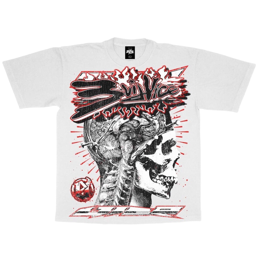 Evil Vice Nail Head Tee (White) S24-12