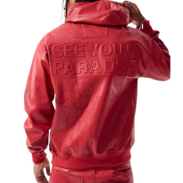 Jordan Craig Thriller Pullover Hoodie (Red) 8556H