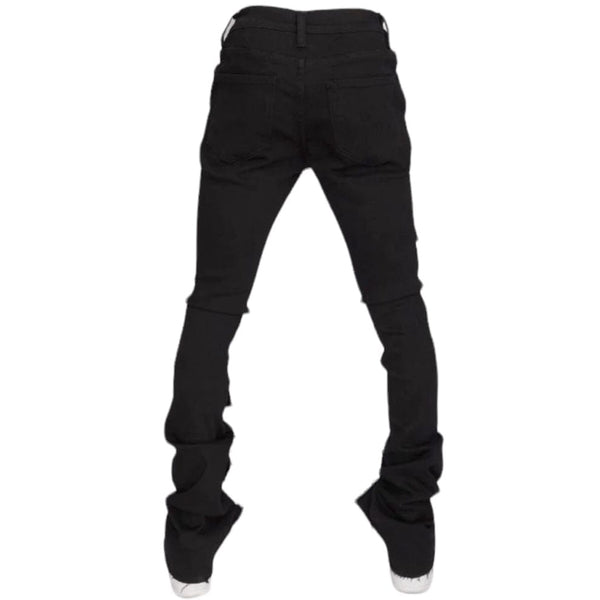Foreign Brands Politics Super Stacked Cargo Jeans (Jet Black) MARCEL504