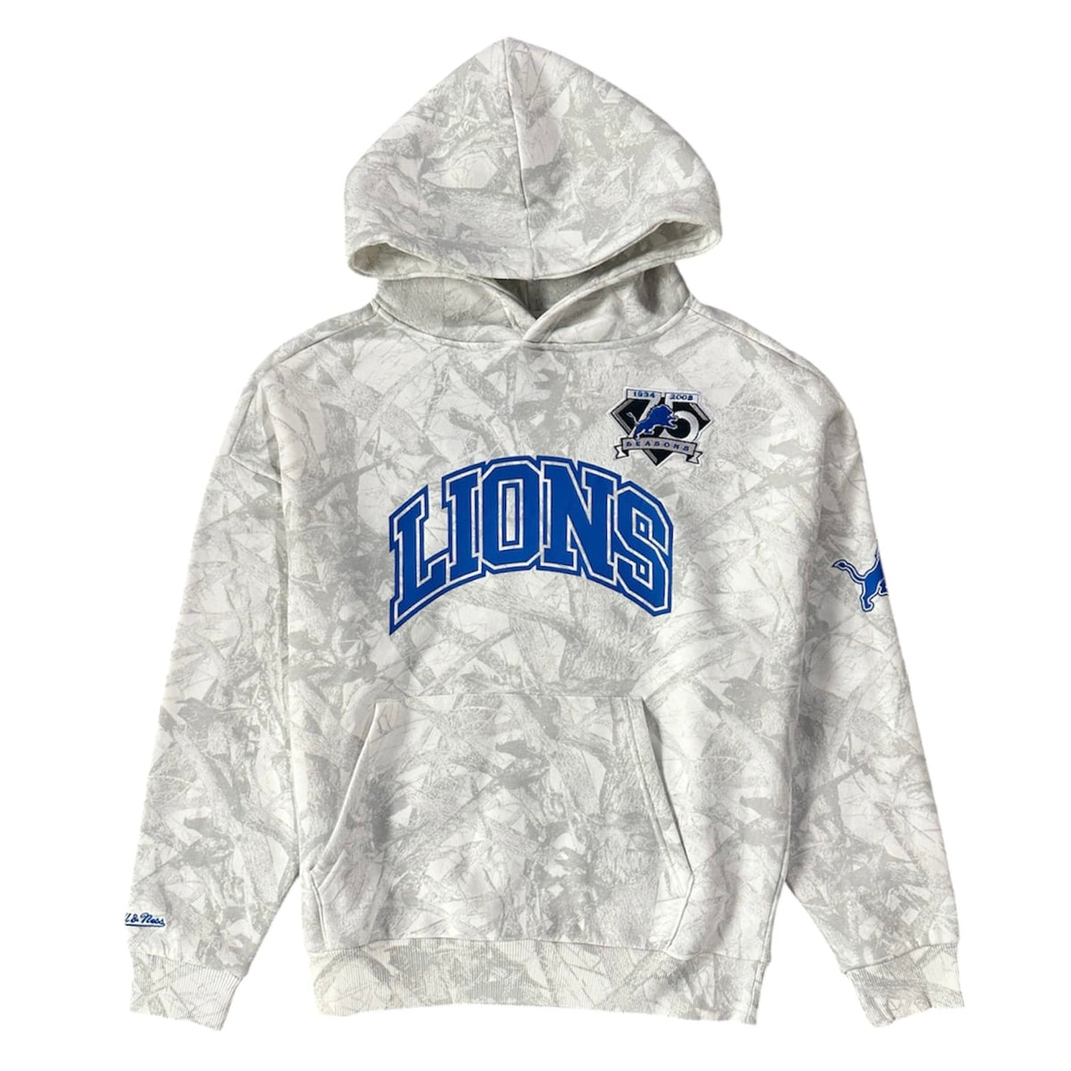 Mitchell & Ness NFL Detroit Lions Ghosted Hoodie (White Tree Camo)