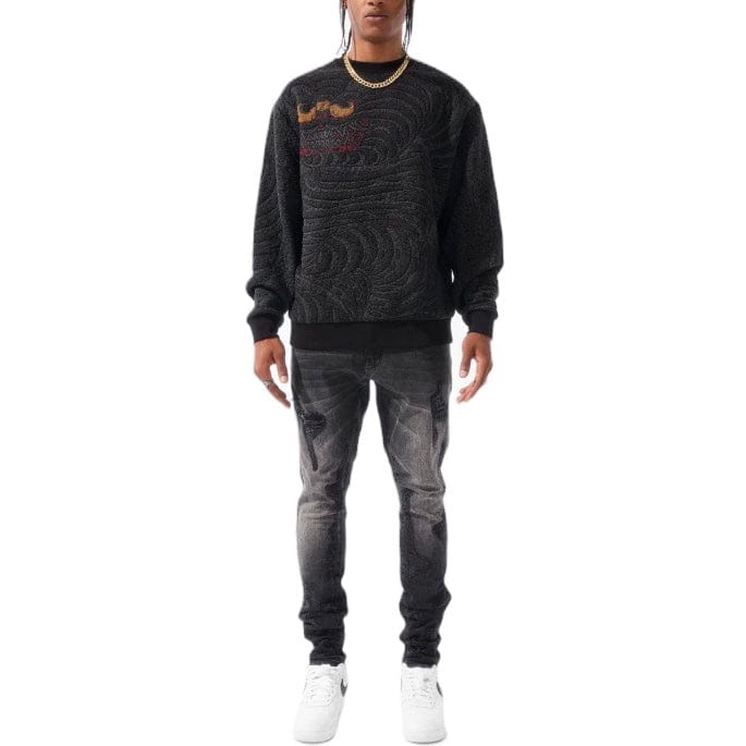 Jordan Craig Silk Road Crewneck Sweater (Black Dragon) 3974