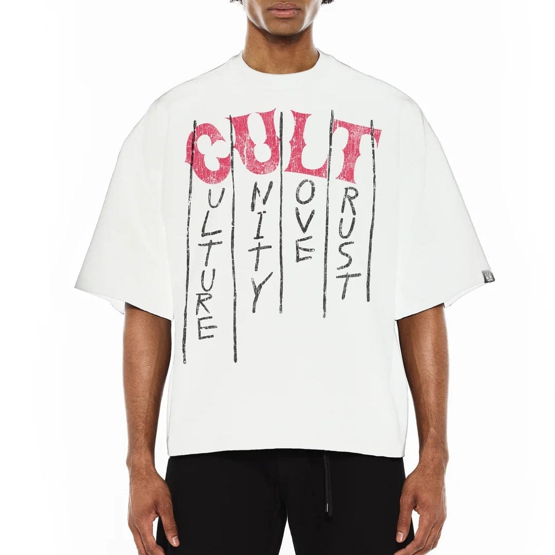 Cult Of Individuality C.U.L.T. Oversized Hwt Boxy SS Tee (White) 625B9-K32A