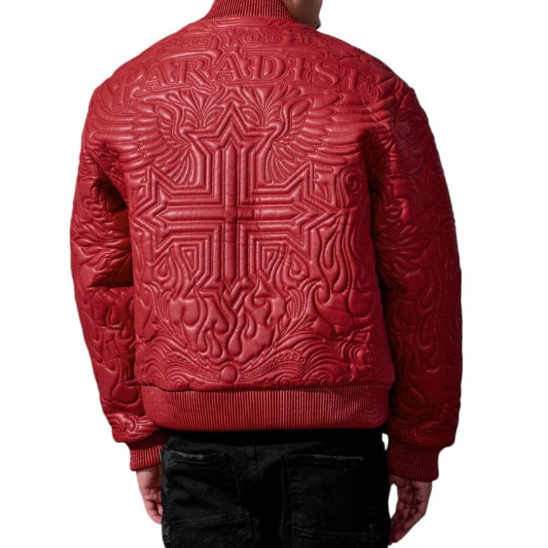 See You In Paradise Sinister Bomber Jacket (Red) 91666