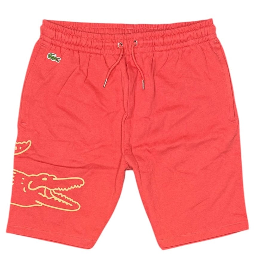 Lacoste Crocodile Print Fleece Short (Red) GH3842-51