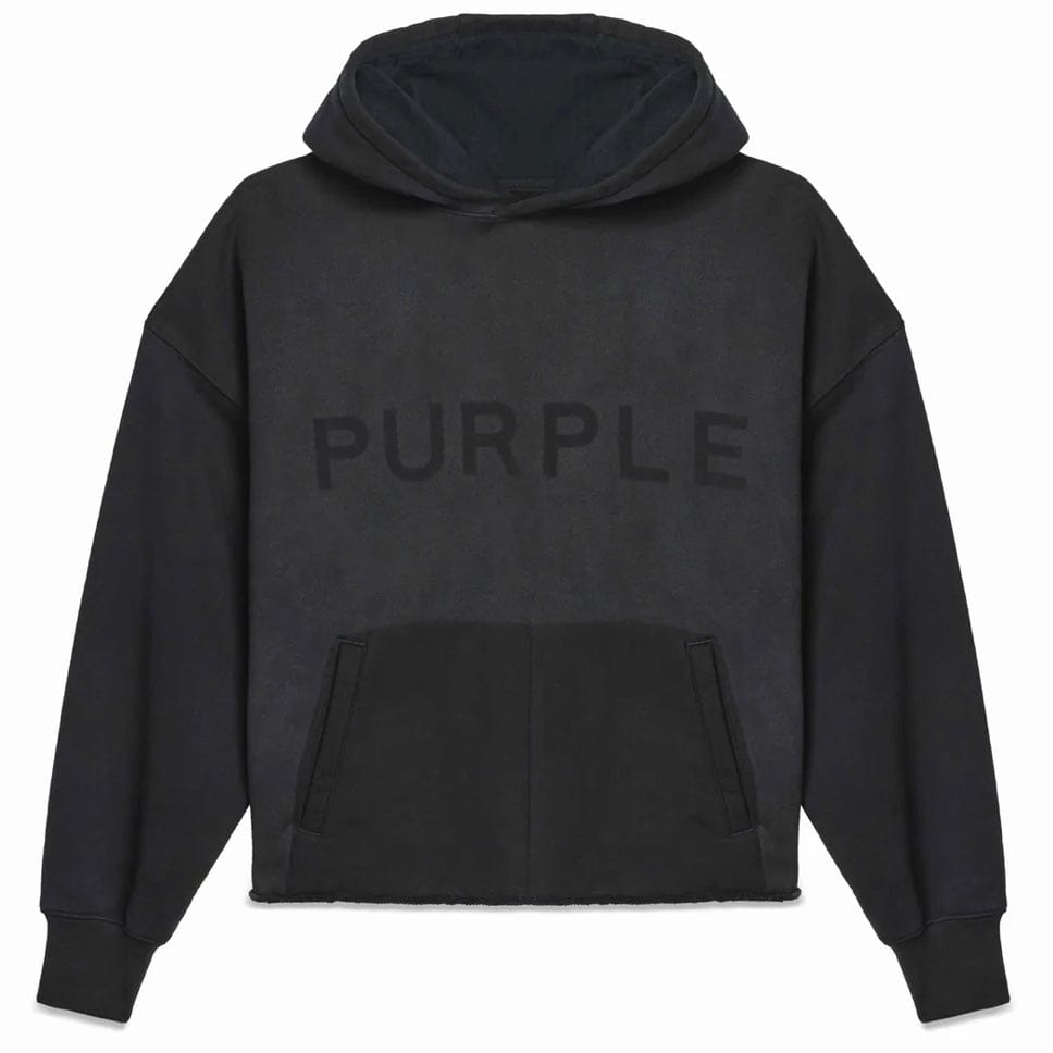 Purple Brand Shadow Wordmark Oversized Hoodie (Black) M4104-HFBB424