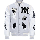 Jordan Craig Fallen Angels Varsity Jacket (Light Grey) 91647