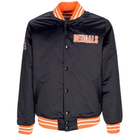 Mitchell & Ness NFL Cincinnati Bengals Heavyweight Jacket (Black ...