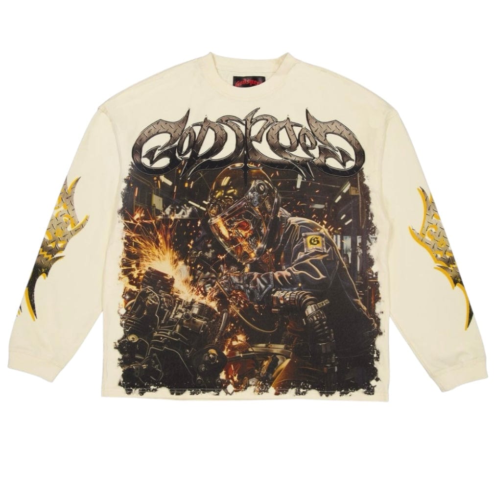 Godspeed Steel Sharpens Steel LS T Shirt (Bone)