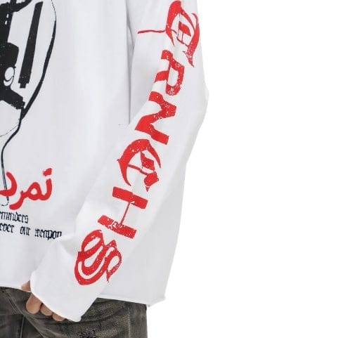 Trnchs Shadow Rebellion Long Sleeve Tee (White)