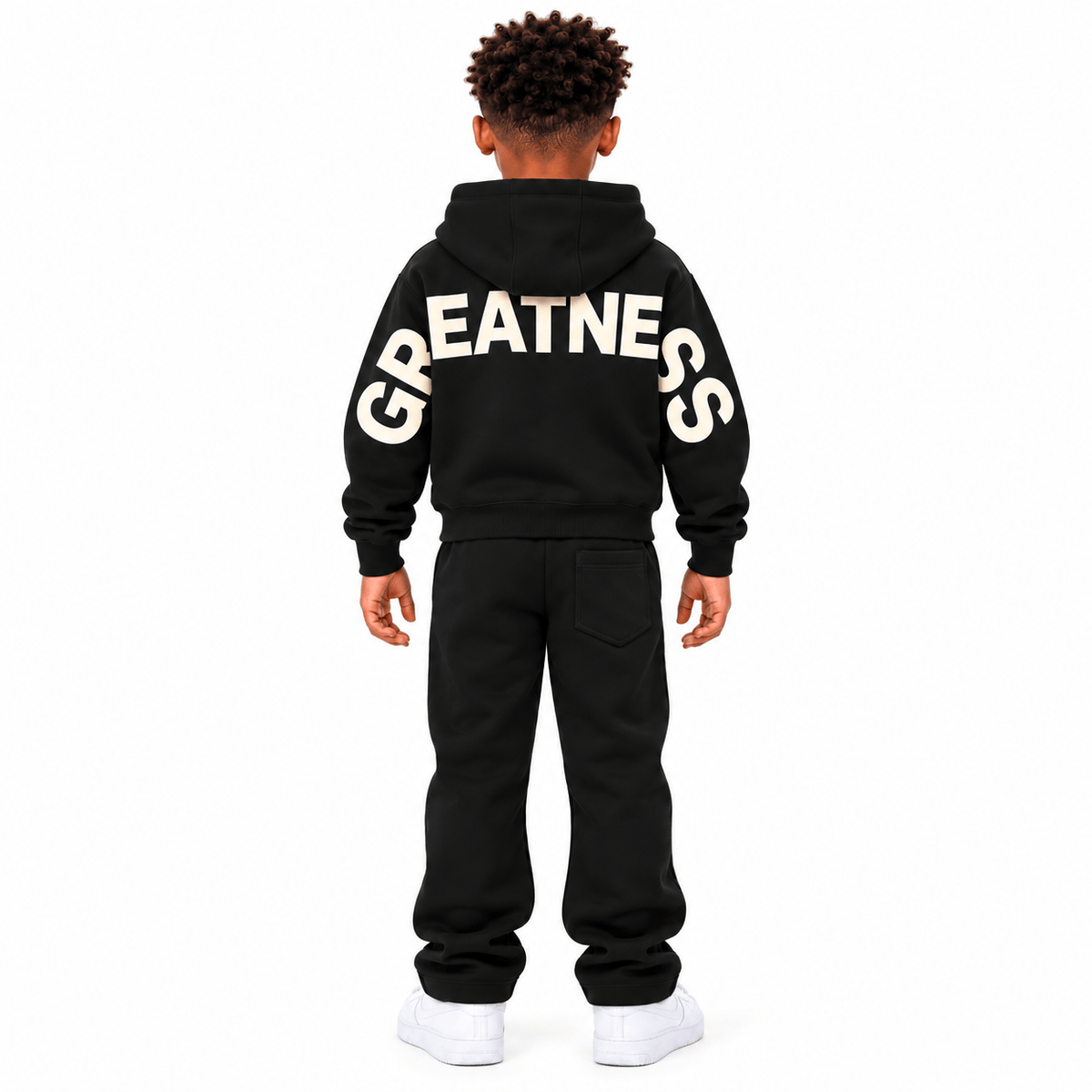 Kids See You In Paradise Wingspan Hoodie & Sweatpants Set (Oreo/Cream)
