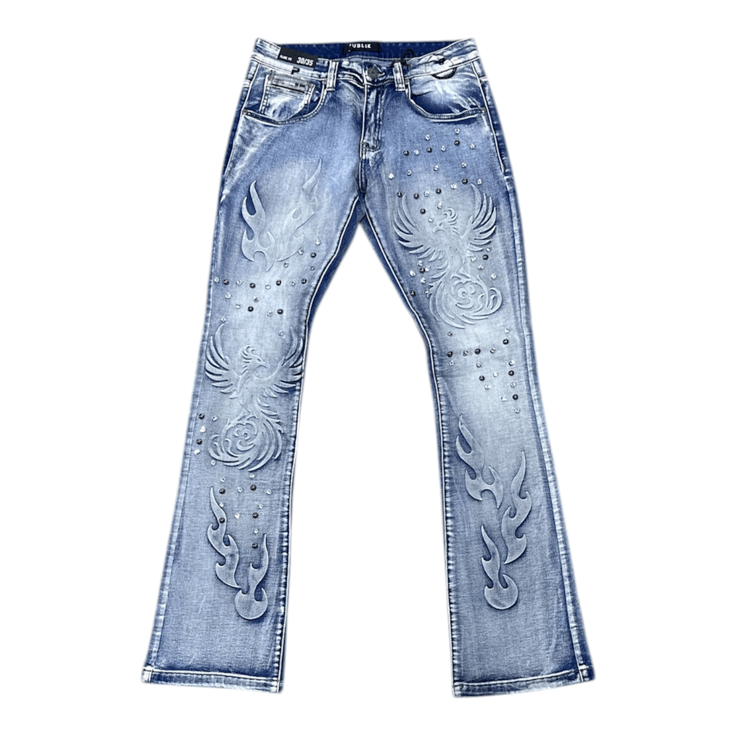 Publik Embossing & Stone Denim Jean (Light Blue) KD2586