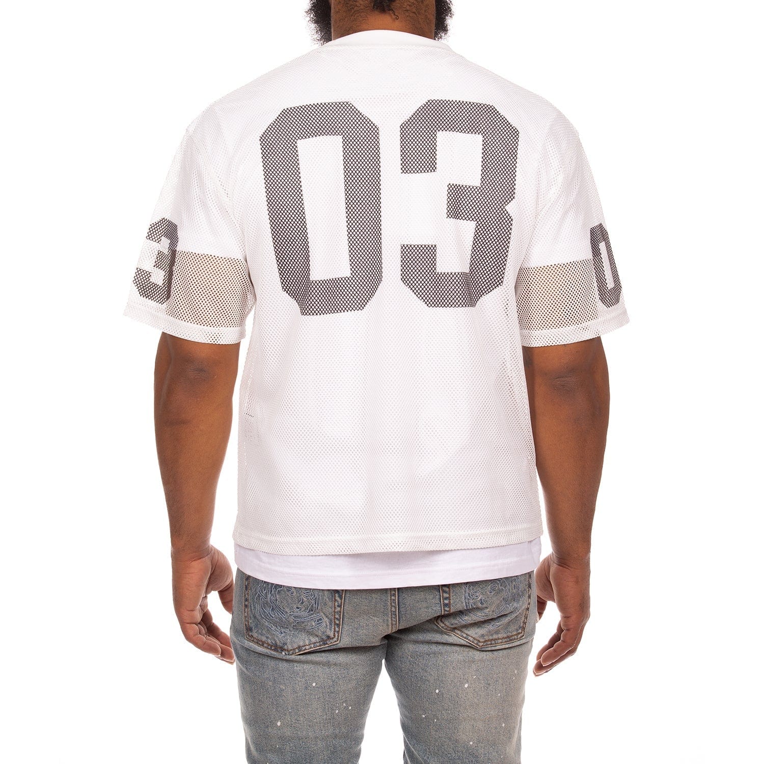 Billionaire Boys Club BB Varsity SS Knit Cropped Fit Tee (White) 851-6314