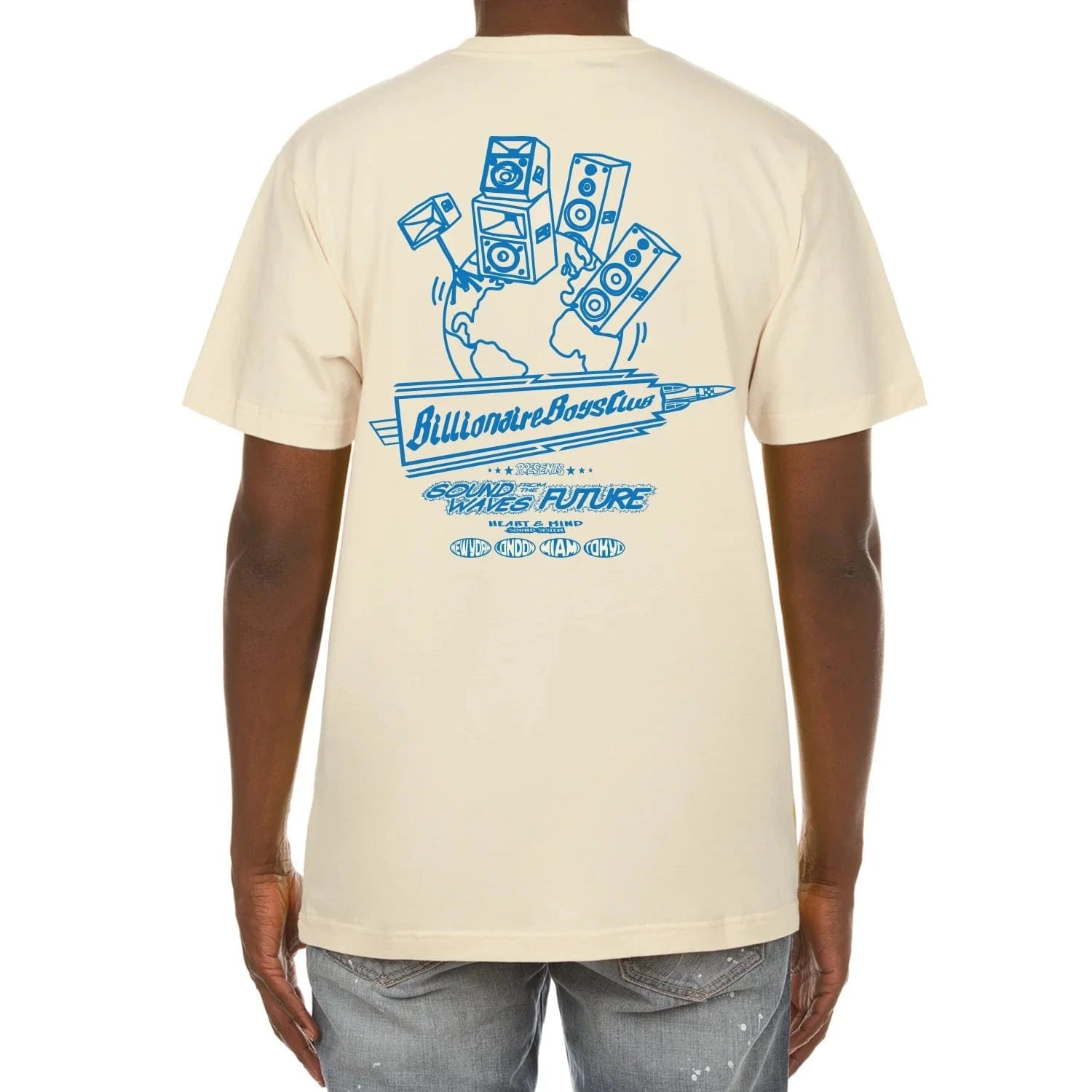 Billionaire Boys Club BB Sound Waves SS Tee (Winter White) 851-6203