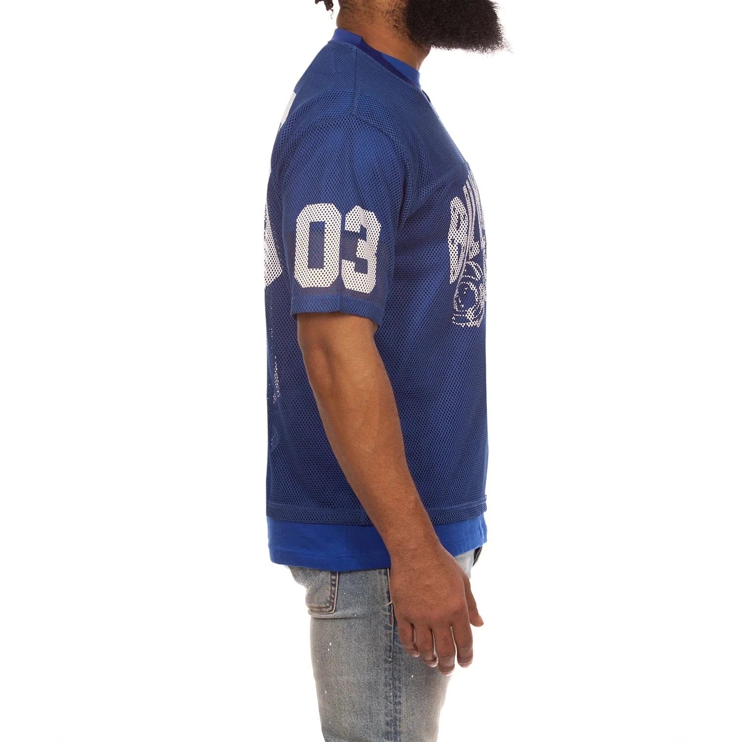 Billionaire Boys Club BB Varsity SS Knit Cropped Fit Tee (Navy Peony) 851-6314