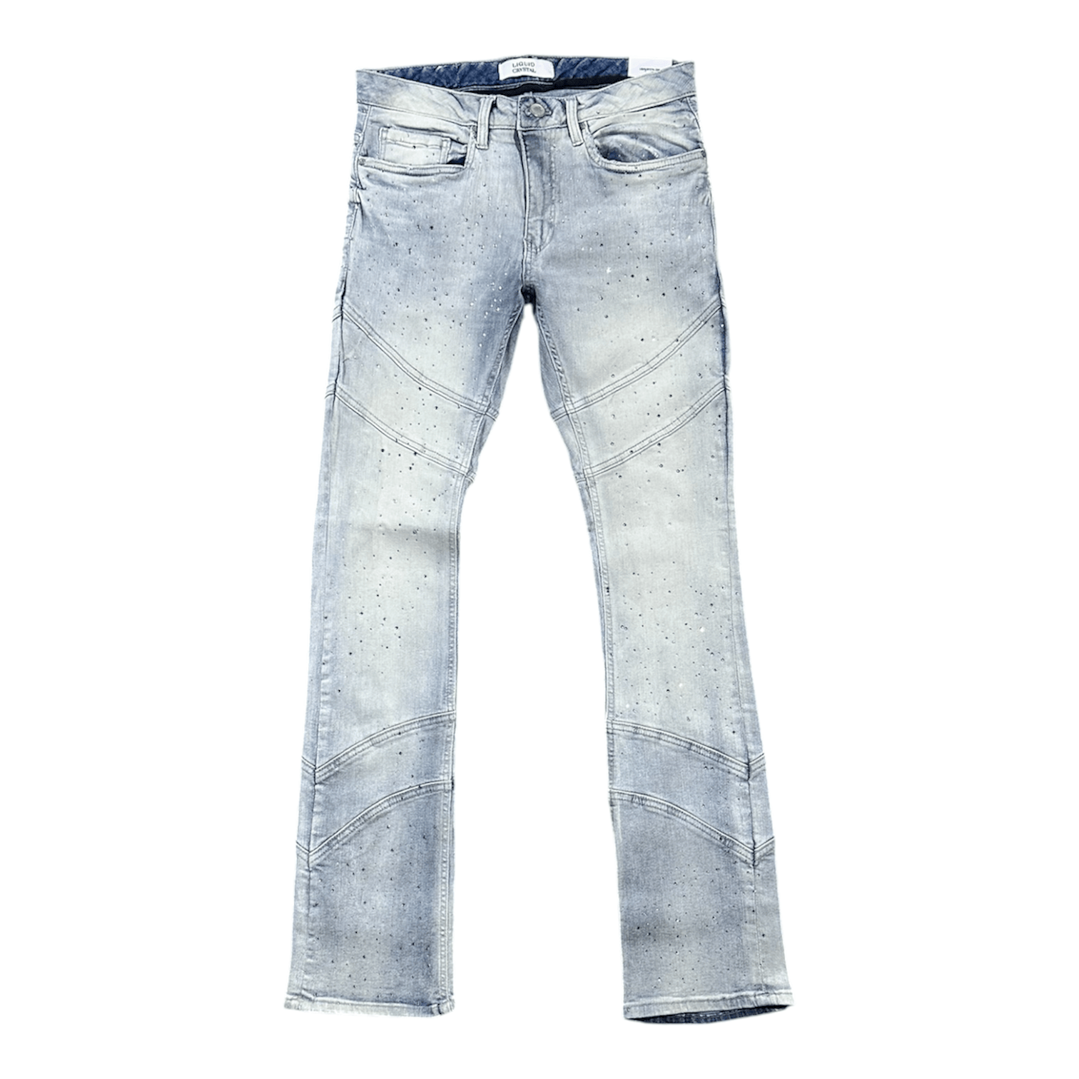Liquid Crystals Sharp Stacked & Crystal Jean (Iced White) JTF2333