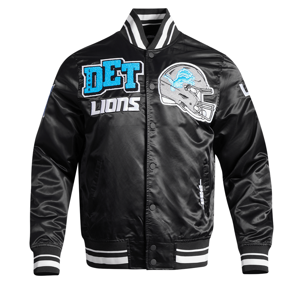 Pro Standard Detroit Lions Men's Mash Up Satin Jacket (Black)