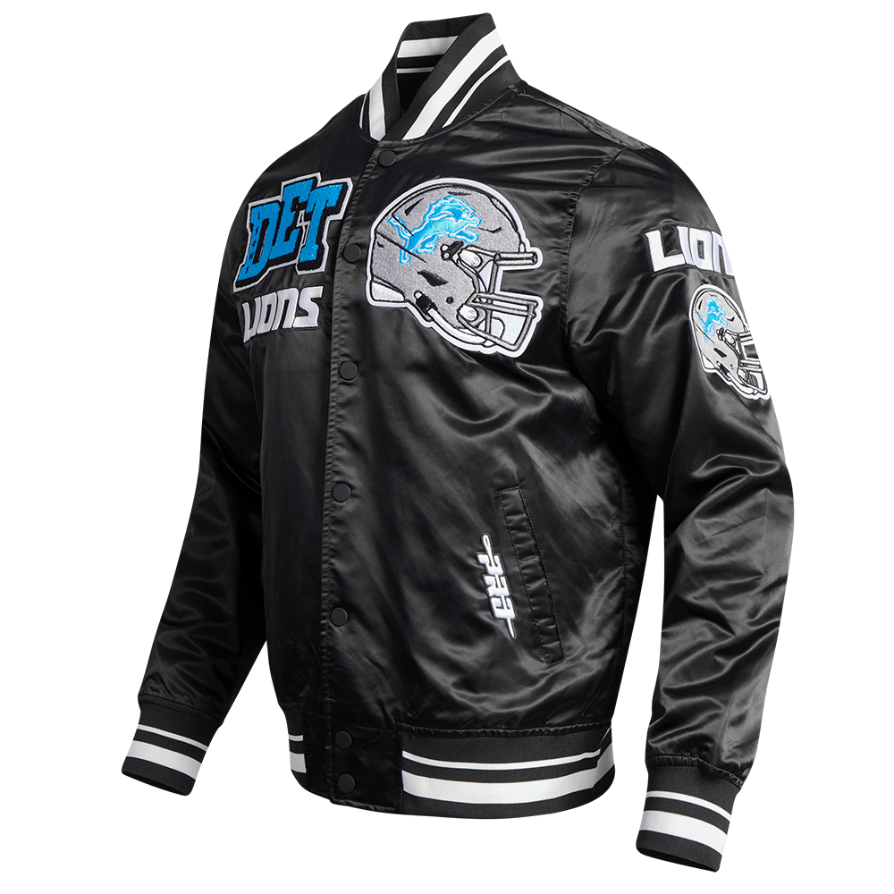 Pro Standard Detroit Lions Men's Mash Up Satin Jacket (Black)