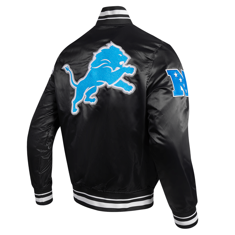 Pro Standard Detroit Lions Men's Mash Up Satin Jacket (Black)