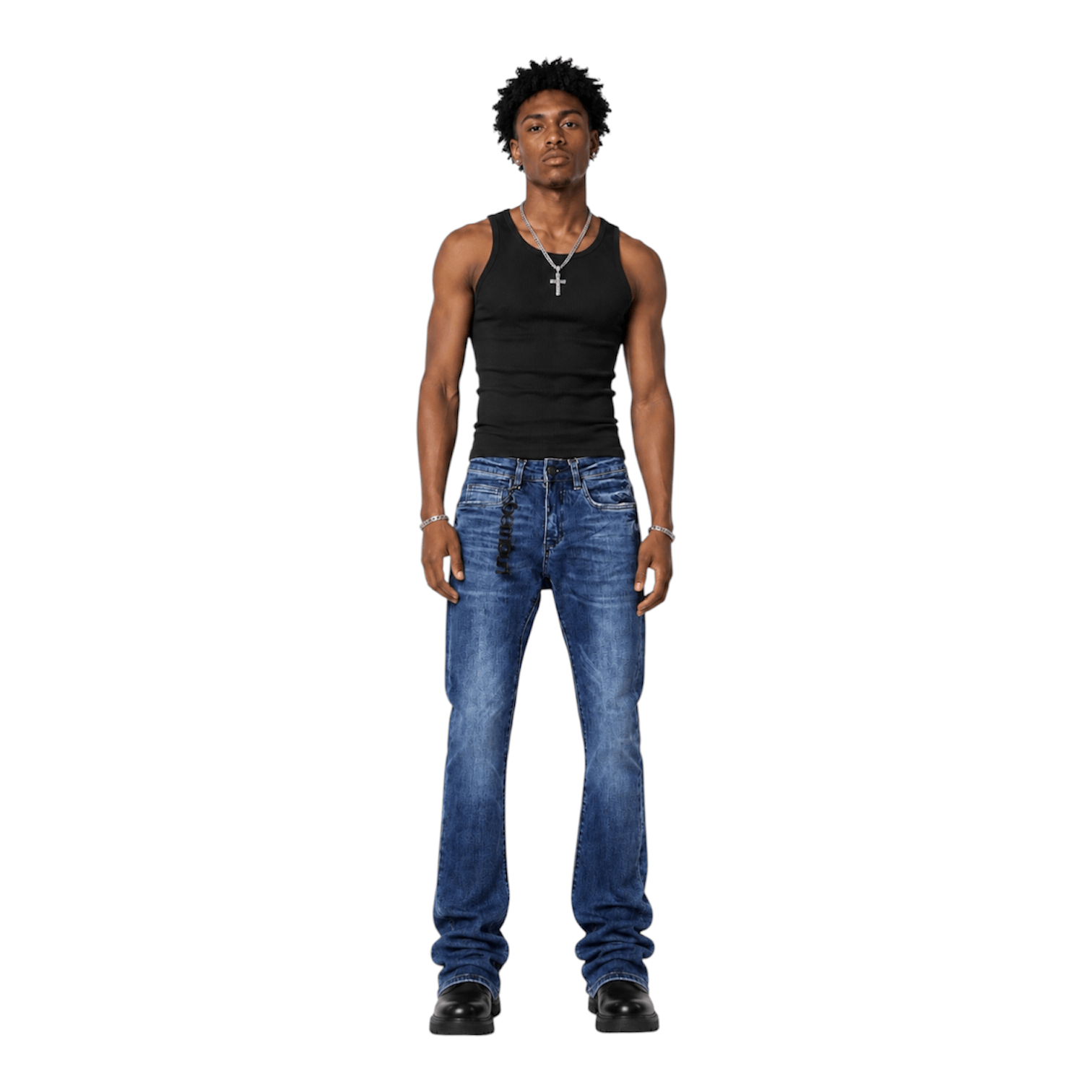 Bemburi Stacked Pacific Jean (Blue Wash) M8503DA