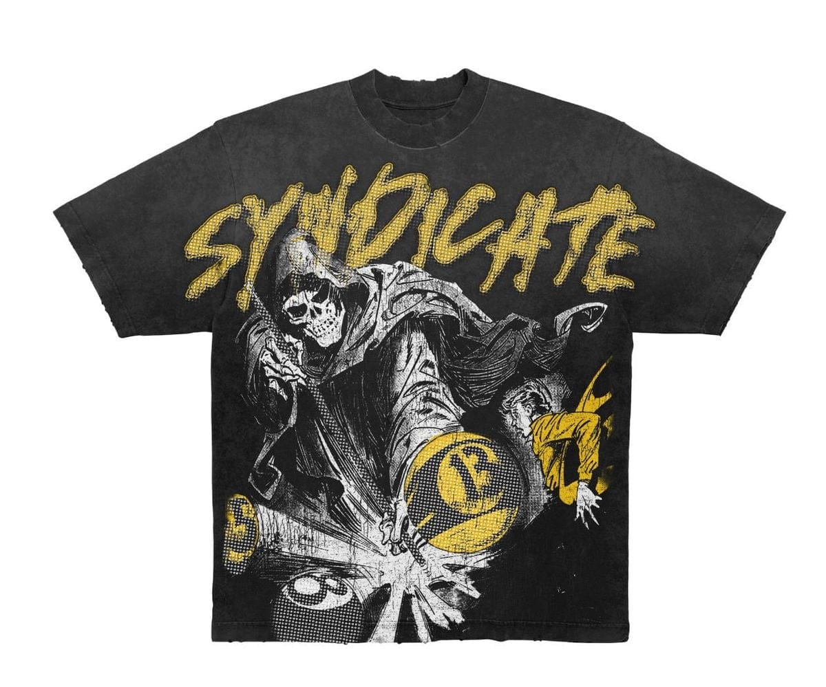 The Syndicate 13 Ball Taxi Tee (Black/Yellow Wash)