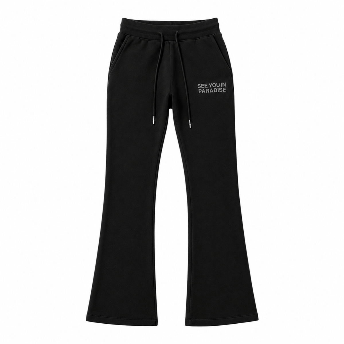 See You In Paradise Stacked Wingspan Sweatpants (Black/Grey) 8816L