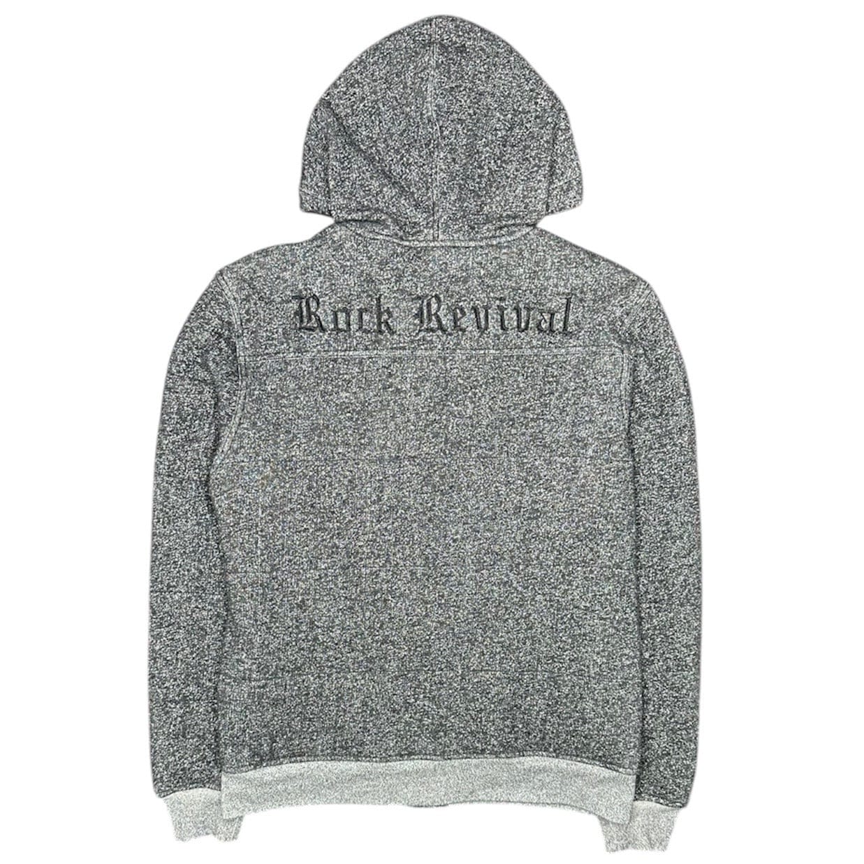 Rock Revival Button-Up Hoodie (Charcoal) RR0231