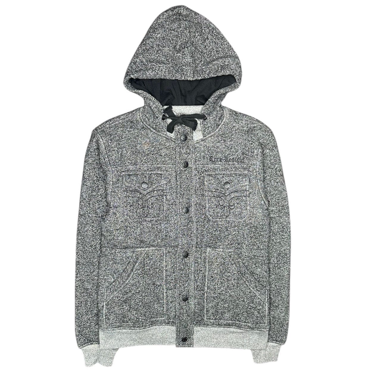 Rock Revival Button-Up Hoodie (Charcoal) RR0231