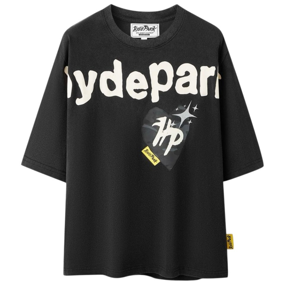 Hyde Park Power Skull Camo Heart Tee (Black/Black)
