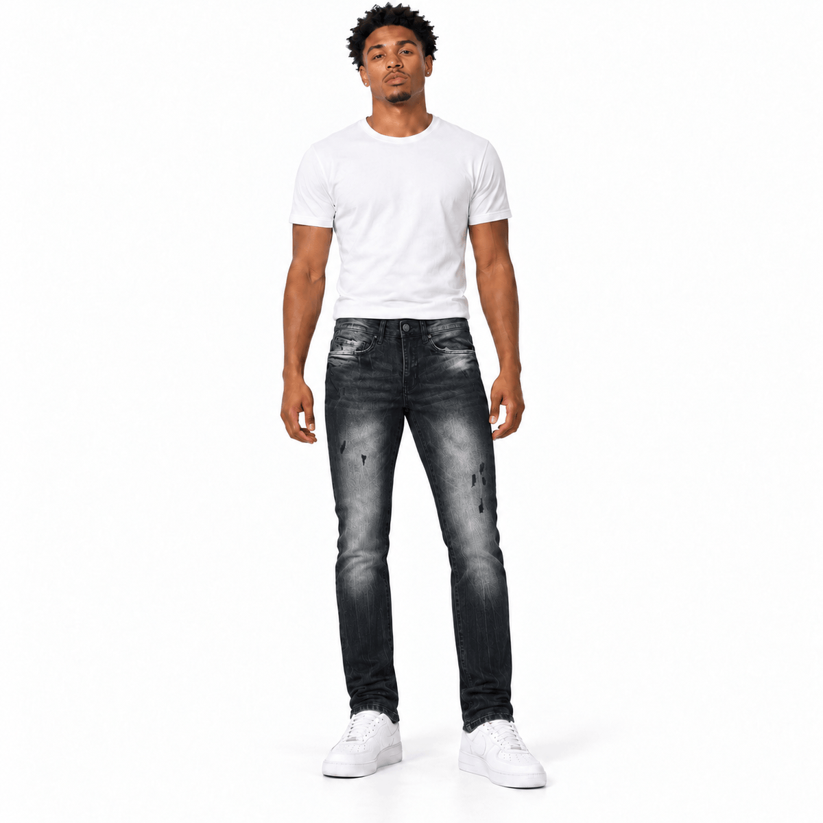 Jordan Craig Sean Light Rip Denim Jean (Black Shadow) JS2384