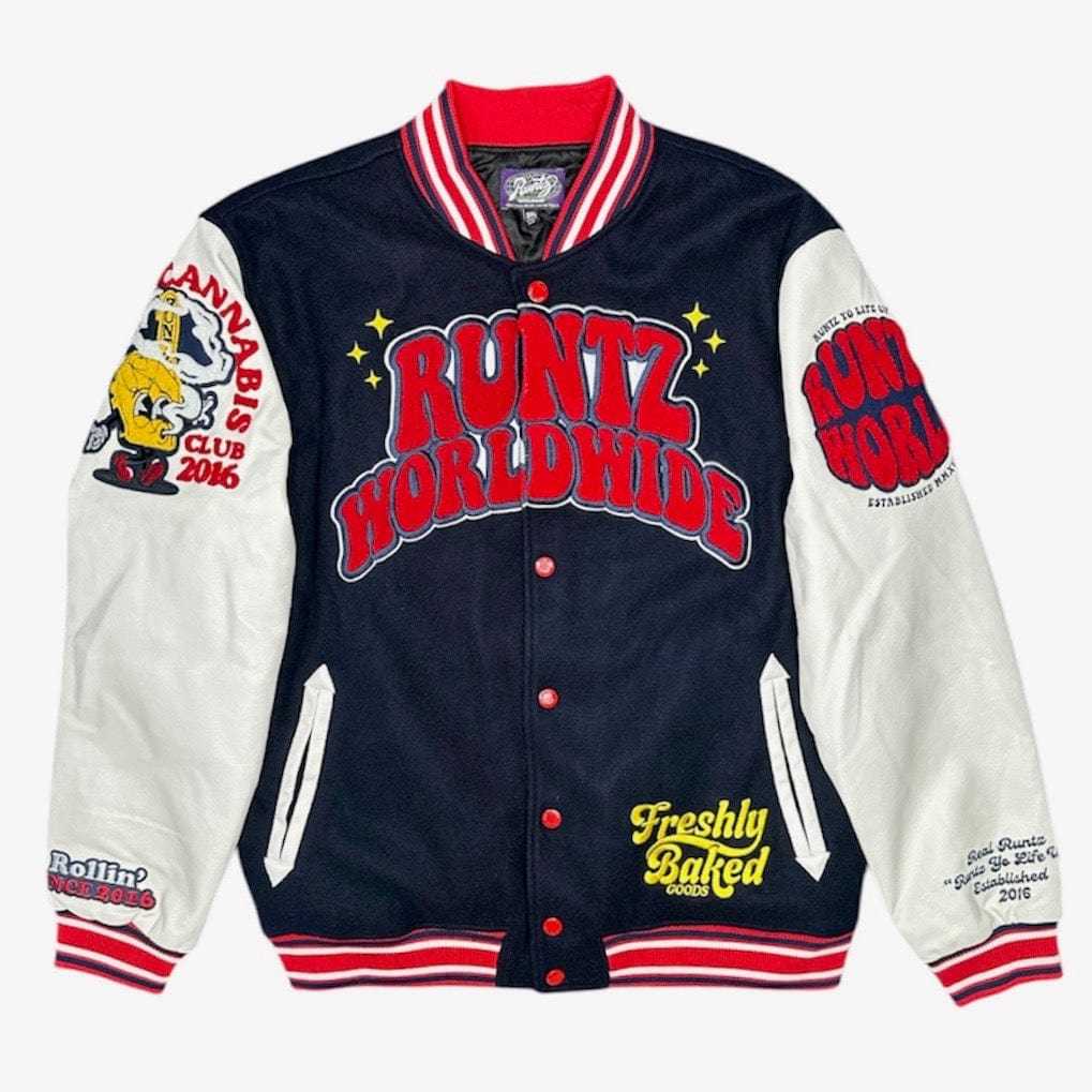 Runtz Worldwide Club Varsity Jacket (Navy) 37488