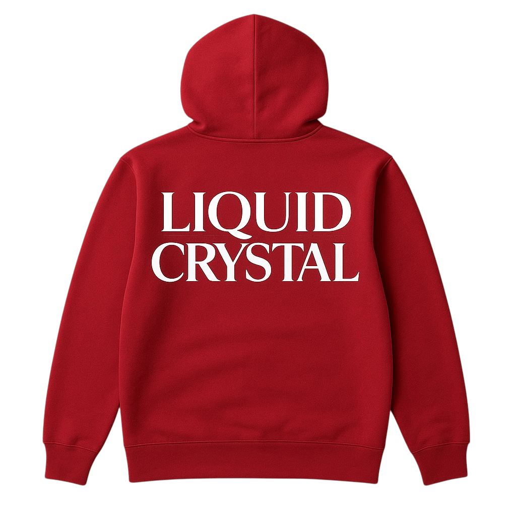 Liquid Crystals Zip Up Pullover Hoodie (Red) 8893H