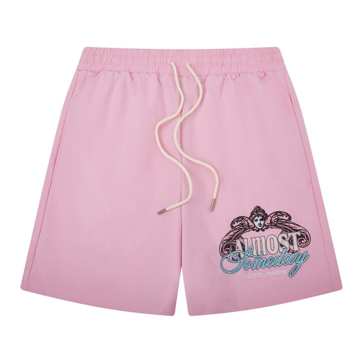 Almost Someday Prague Nylon Shorts (Pink) AS-SUM-027
