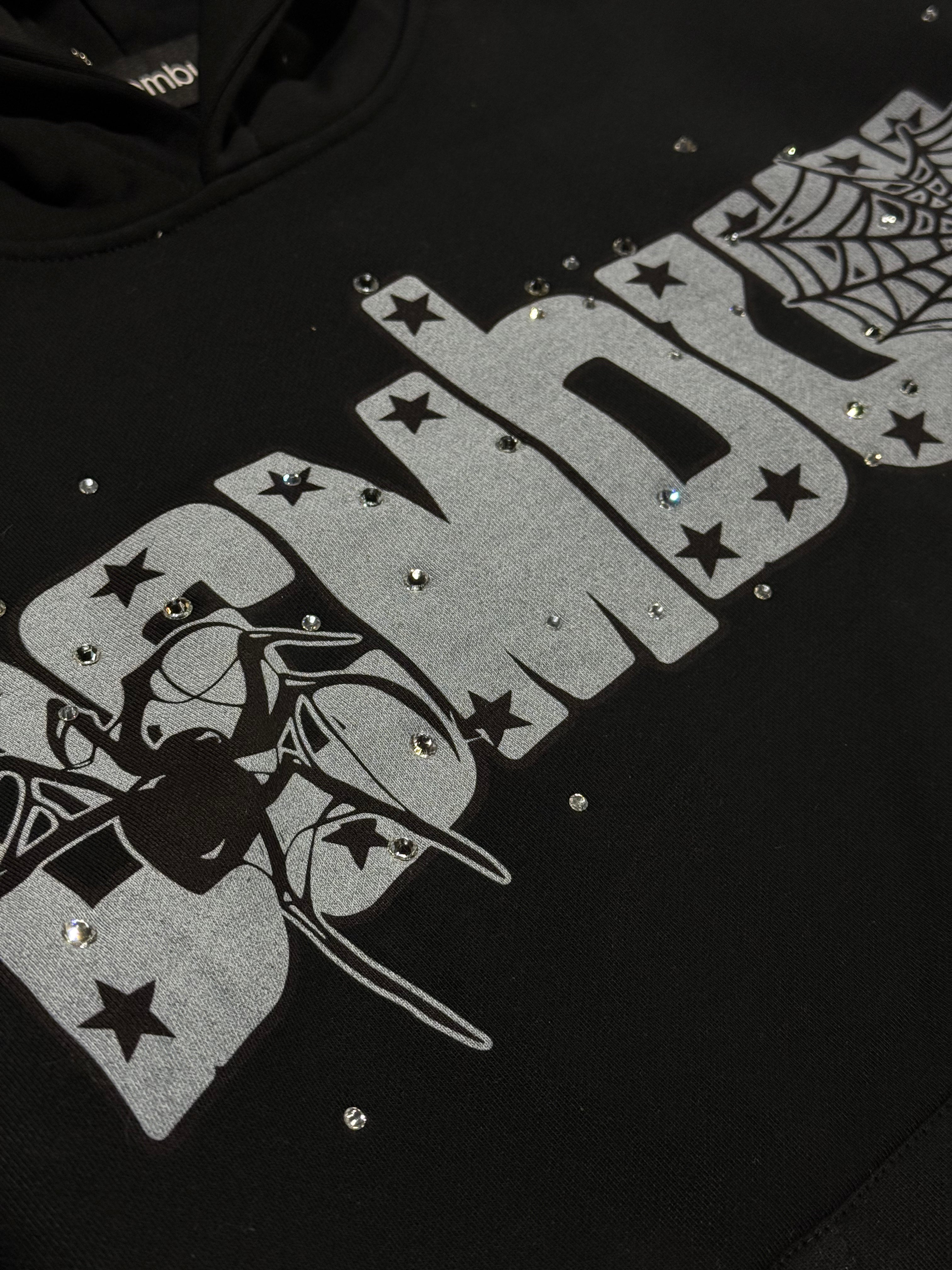 Bemburi Spider Web Stoned Hoodie (Black)