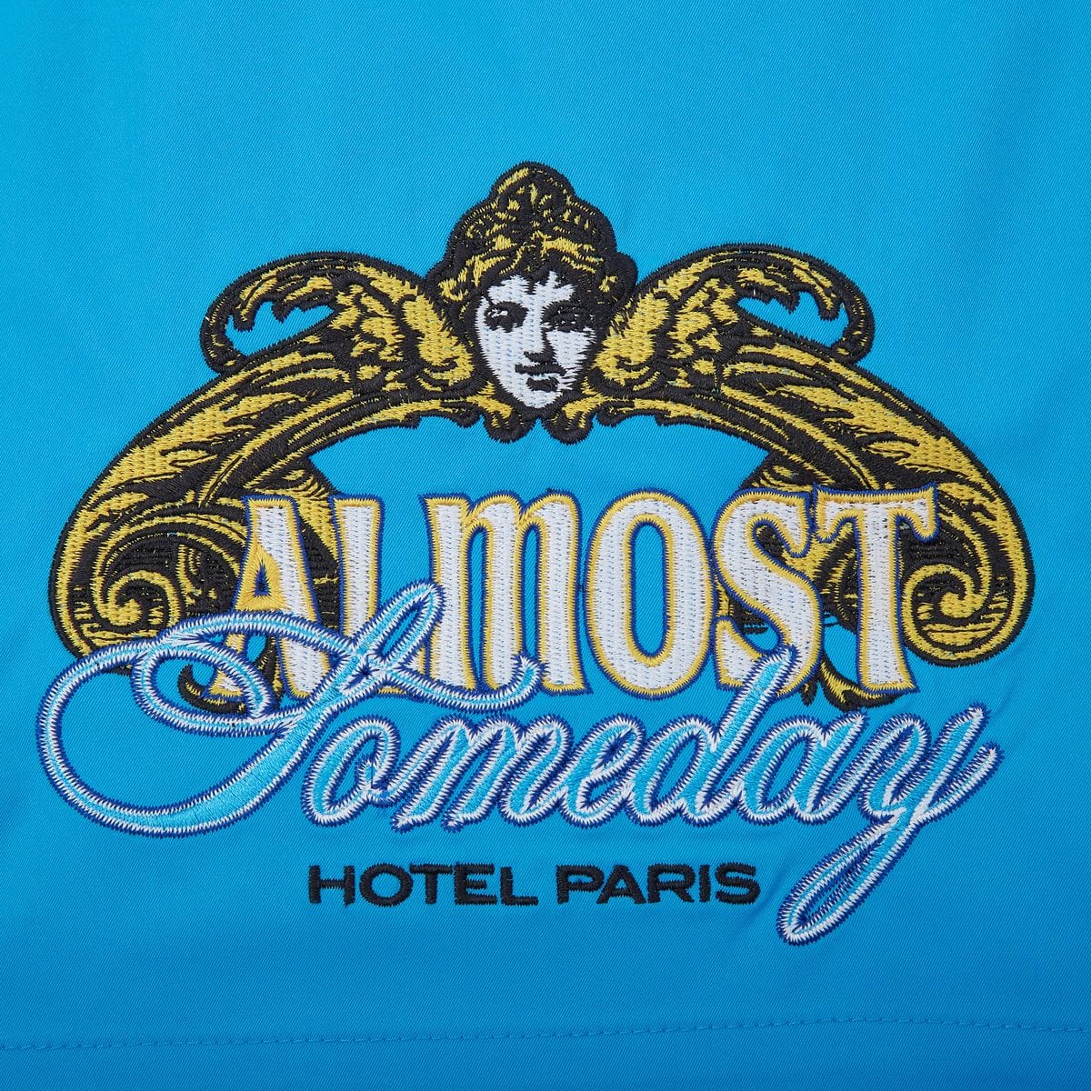 Almost Someday Prague Nylon Shorts (Blue) AS-SUM-026