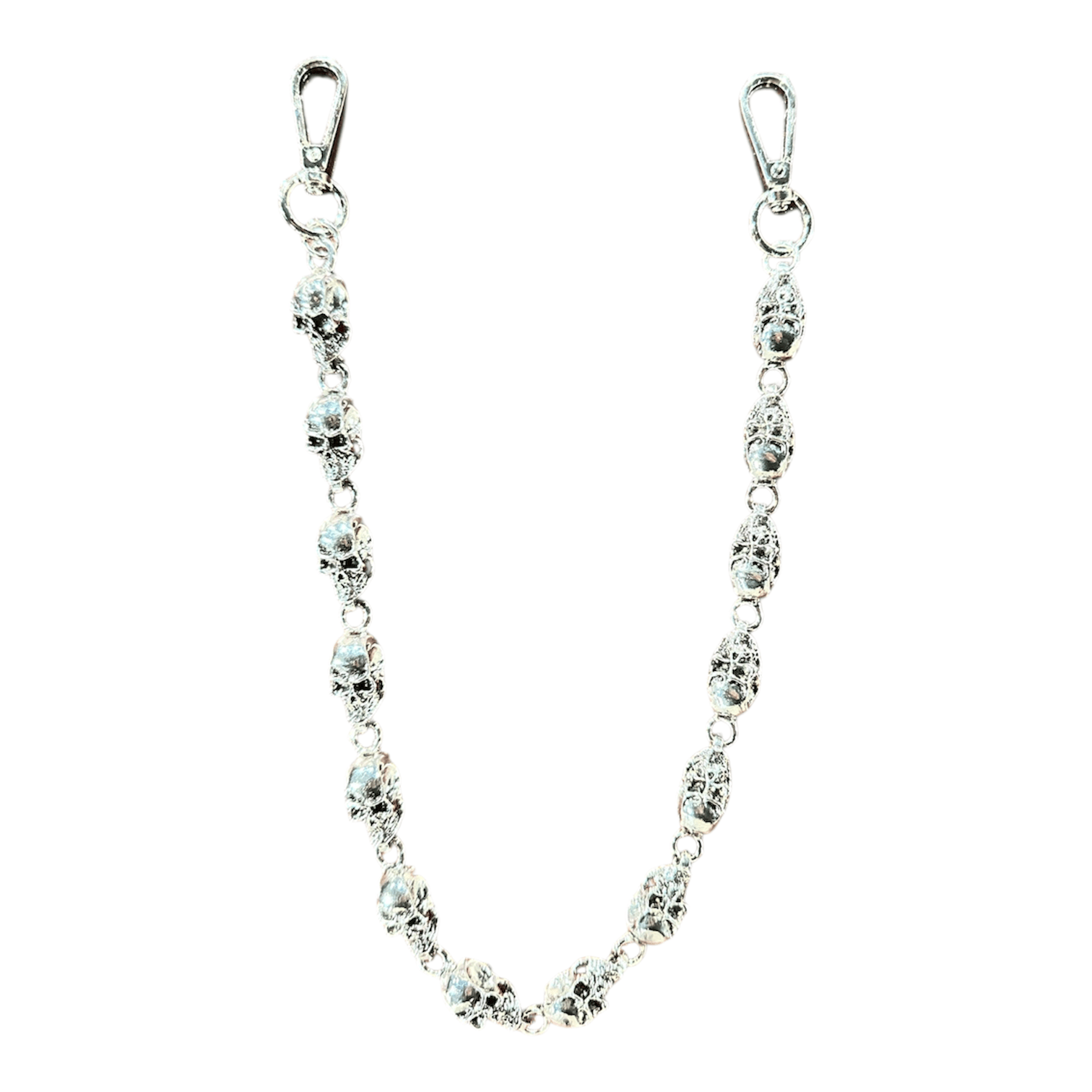 Jewelry Essentials 12mm Skull Pant Chain 22" (Silver) BKC-130S