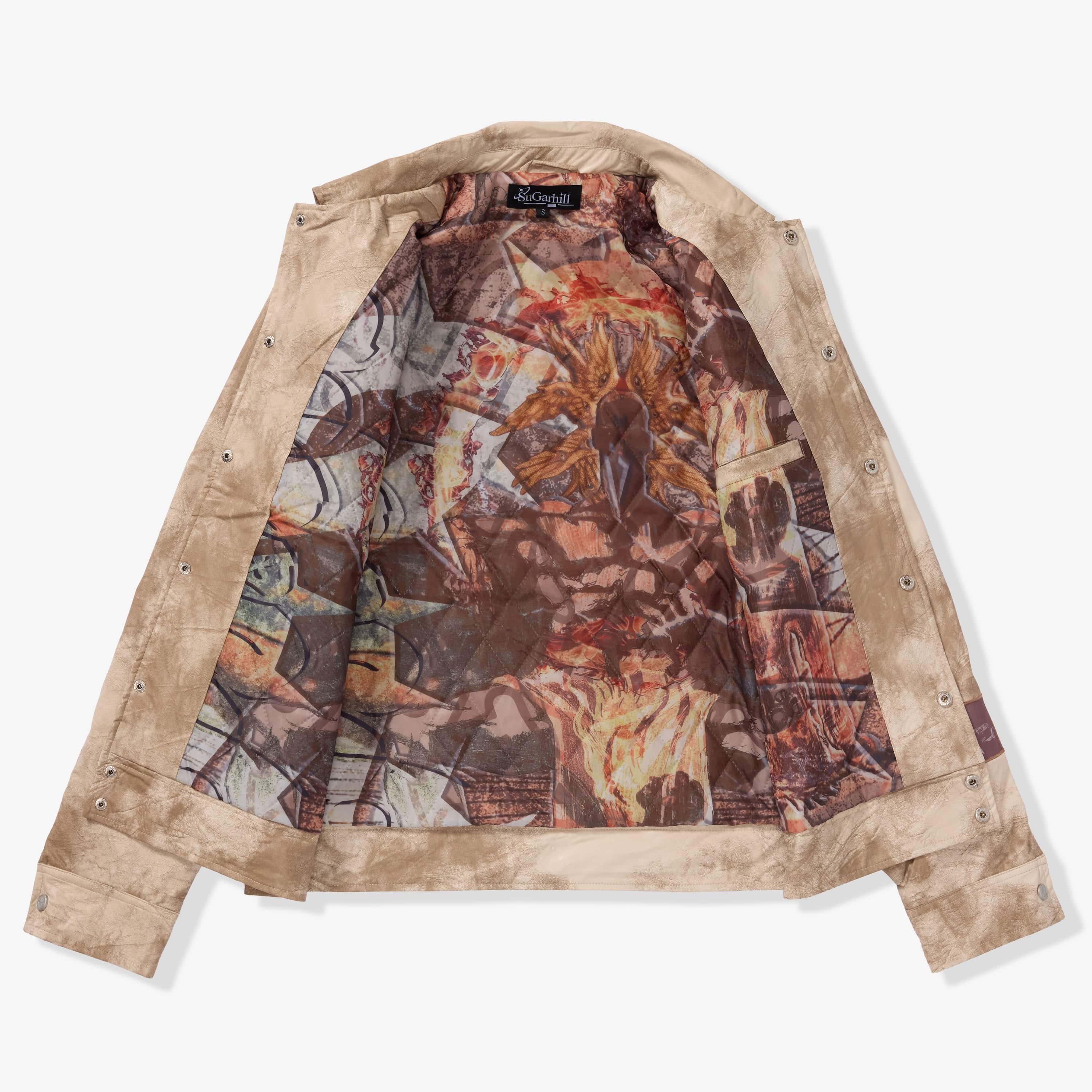 "Franz" Leather Jacket (cracked beige)