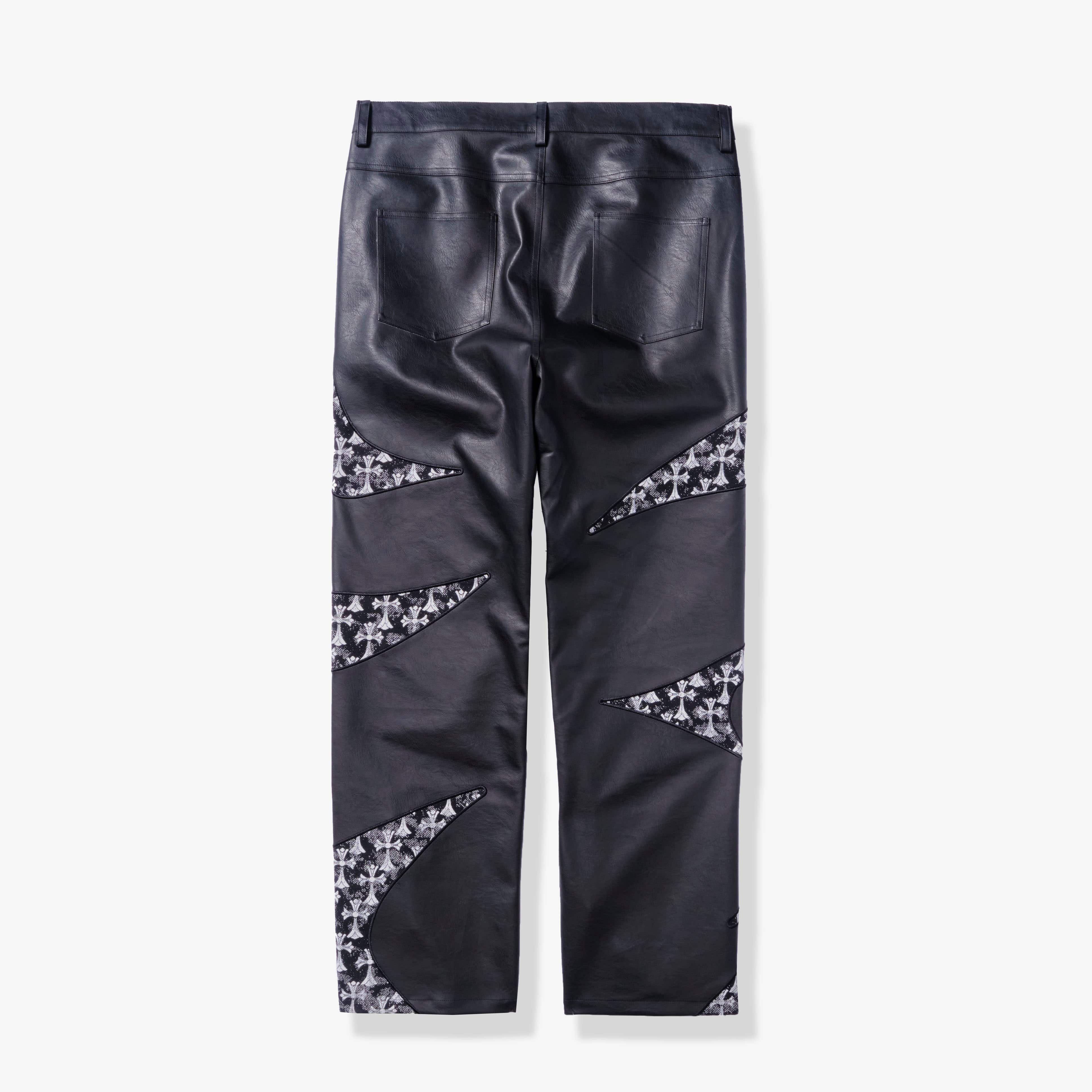 "Sabotage" Leather Pants (black crosses)