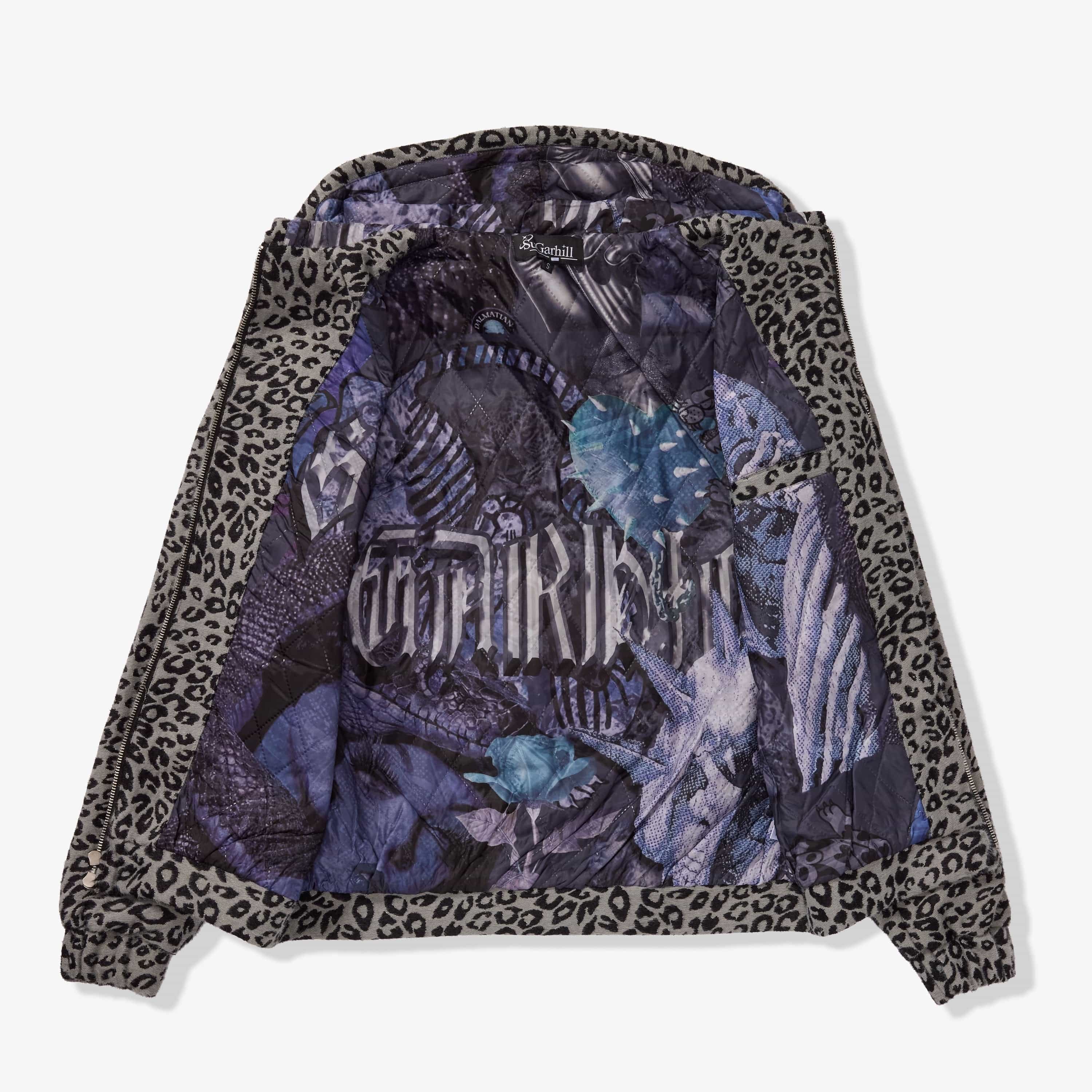 "Love Lost" Fur-Zip Hoodie (gray cheetah)