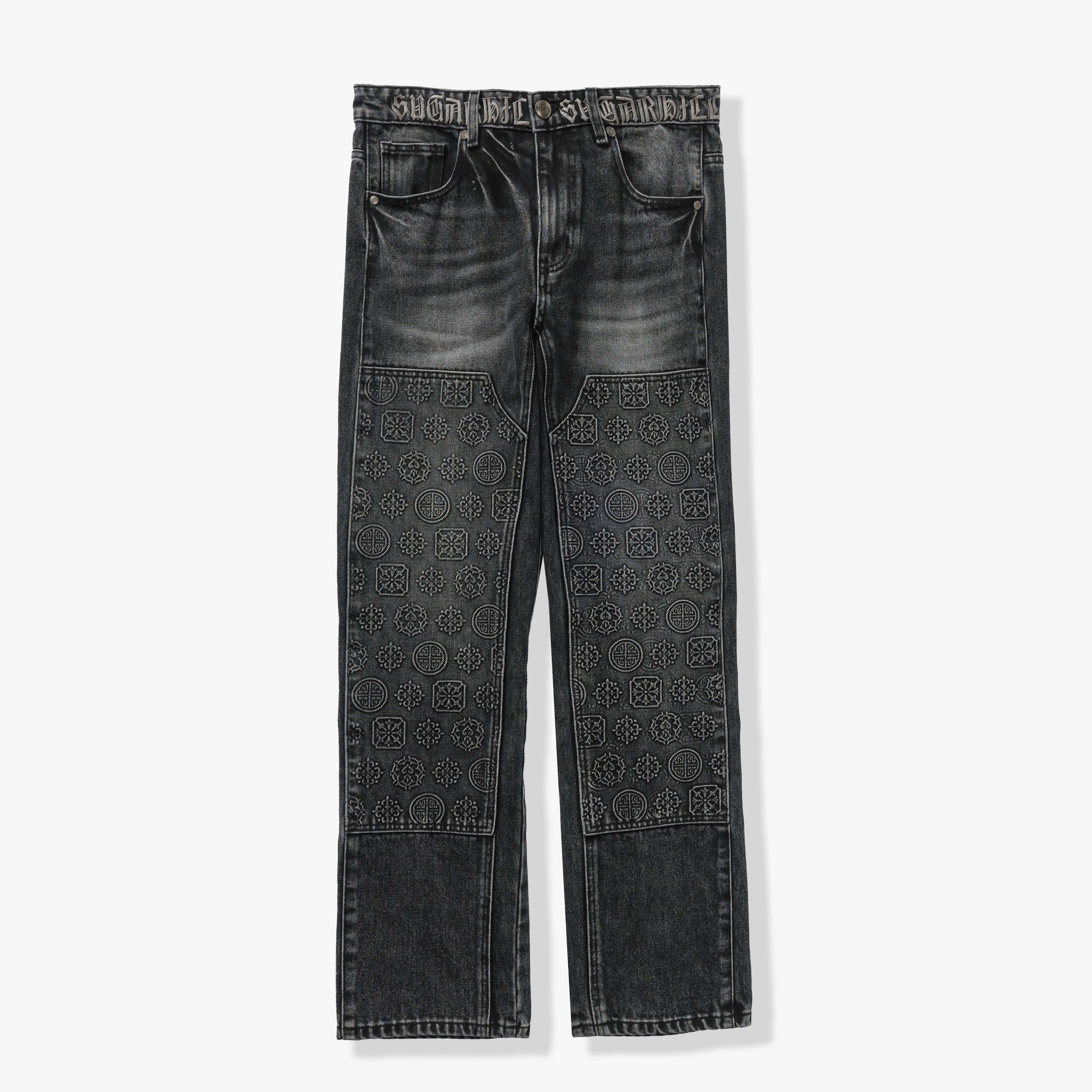 "Carloman" Relaxed-Fit Jeans (black wash)