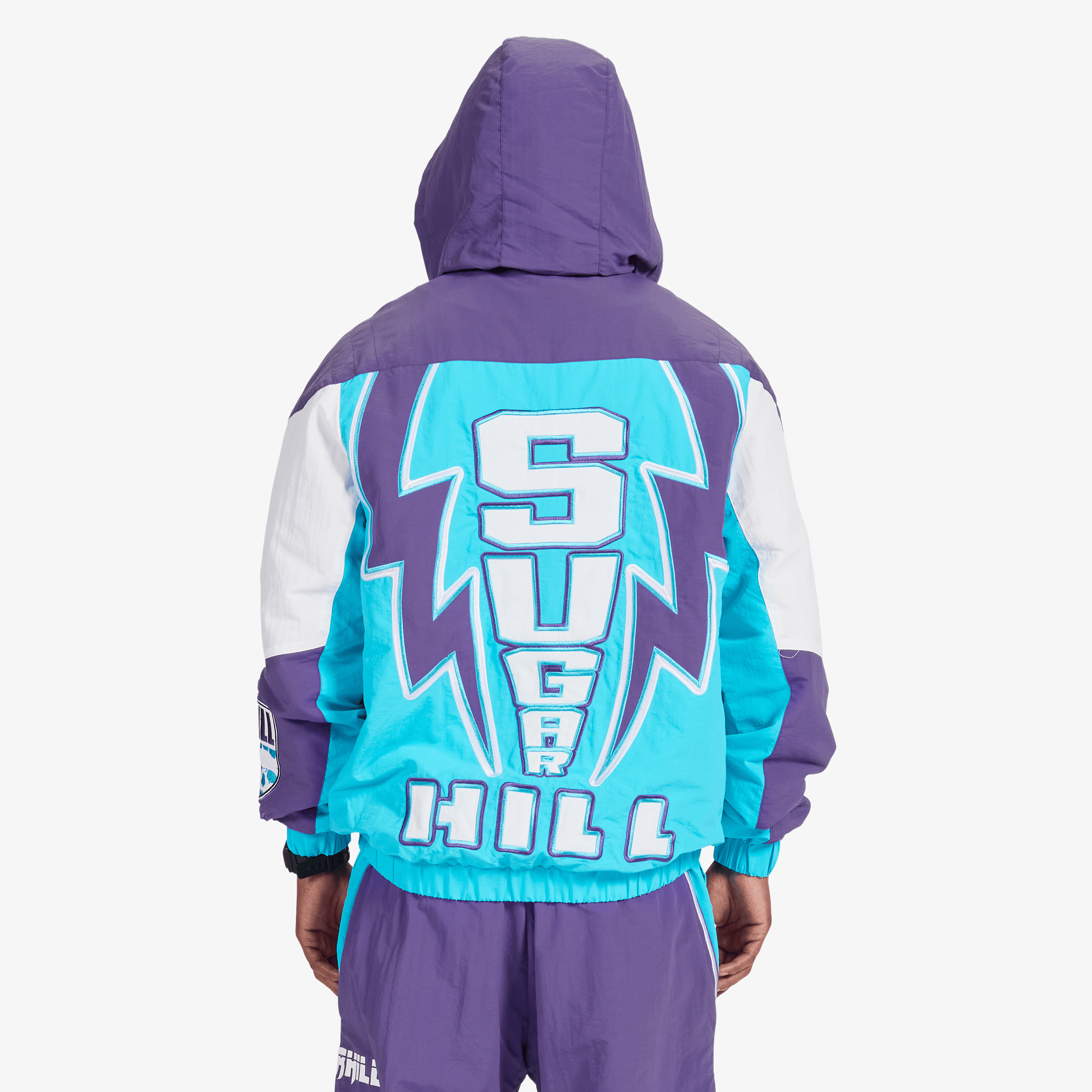 "Storm" Starter Jacket (purple/aqua)